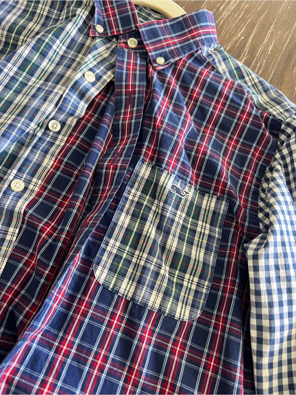 Vineyard Vines Men's Multi-Check Button-Down Shirt - Blue/Red Plaid